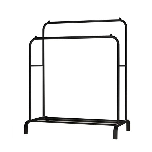 Double Rail Clothes Rack with Shoe Rack - Mega Cart