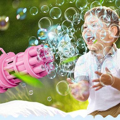 Electric Mini Gatling Bubble Gun - Fun & Safe for Kids - Mega Cart