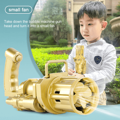 Electric Mini Gatling Bubble Gun - Fun & Safe for Kids - Mega Cart