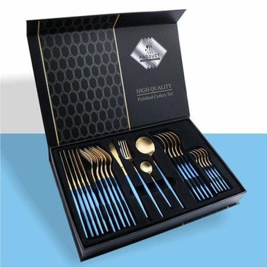 Elegant 24-Piece Stainless Steel Cutlery Set for 6 People - Mega Cart