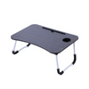Ergonomic Bamboo Laptop Tray with Tablet & Cup Holder - Mega Cart