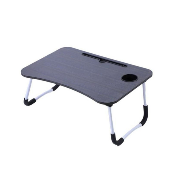 Ergonomic Bamboo Laptop Tray with Tablet & Cup Holder - Mega Cart