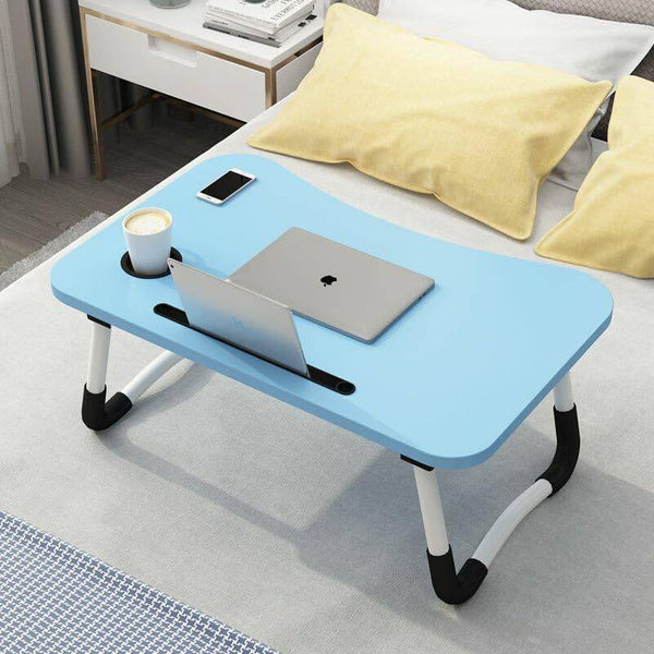 Ergonomic Bamboo Laptop Tray with Tablet & Cup Holder - Mega Cart