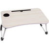 Ergonomic Bamboo Laptop Tray with Tablet & Cup Holder - Mega Cart