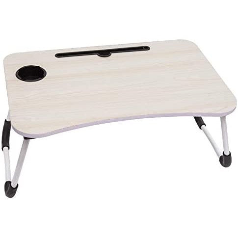 Ergonomic Bamboo Laptop Tray with Tablet & Cup Holder - Mega Cart