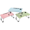 Ergonomic Bamboo Laptop Tray with Tablet & Cup Holder - Mega Cart