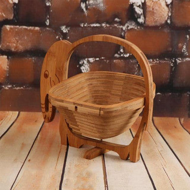 Expandable Bamboo Fruit Basket – Artistic & Practical Kitchen Decor - Mega Cart
