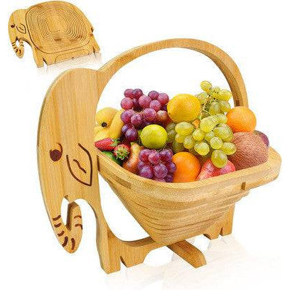 Expandable Bamboo Fruit Basket – Artistic & Practical Kitchen Decor - Mega Cart