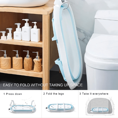 Foldable Baby Bathtub with Temperature Sensing - Mega Cart