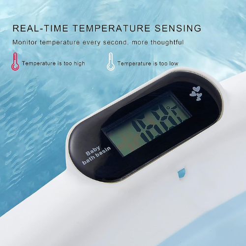 Foldable Baby Bathtub with Temperature Sensing - Mega Cart