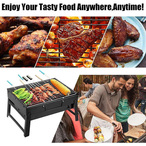 Foldable Barbecue Charcoal Grill - Mega Cart