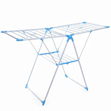 Foldable Plastic Drying Rack with Adjustable Wings for Laundry - Mega Cart