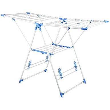 Foldable Plastic Drying Rack with Adjustable Wings for Laundry - Mega Cart