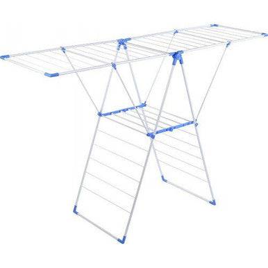 Foldable Plastic Drying Rack with Adjustable Wings for Laundry - Mega Cart