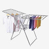 Foldable Silver Metal Drying Rack - Space-Saving & Durable - Mega Cart