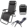 Folding Lounger Chair with Headrest and Side Tray - Mega Cart