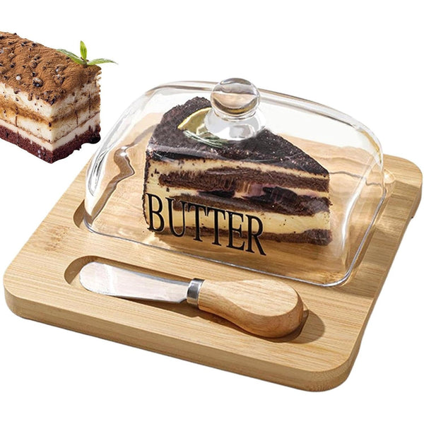 Glass Butter Dish with Lid - Mega Cart
