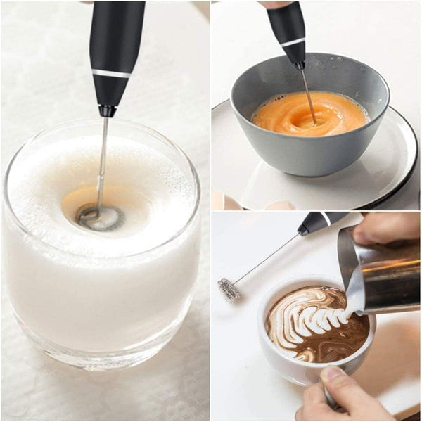 Handheld Milk Frother with 2 Stainless Whisks - Mega Cart
