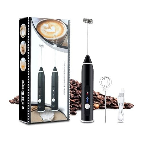 Handheld Milk Frother with 2 Stainless Whisks - Mega Cart