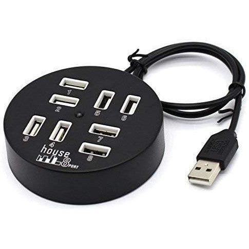 High Speed USB Port Hub 2.0 with 8 Ports - Mega Cart