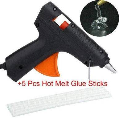 High-Temp Hot Melt Glue Gun with 5 Glue Sticks for Crafts - Mega Cart