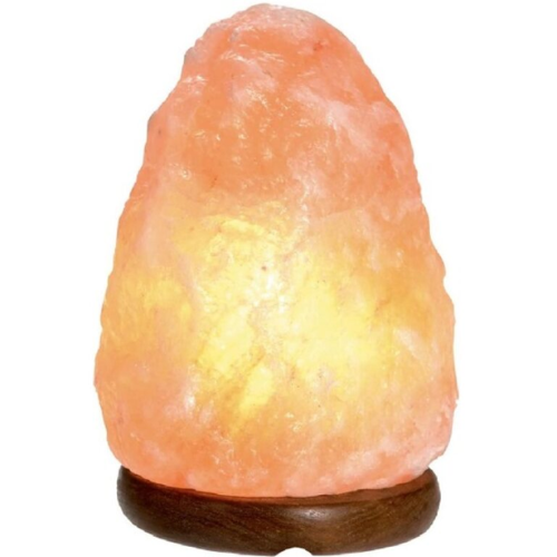 Himalayan Wooden Base Crystal Salt Lamp - Mega Cart