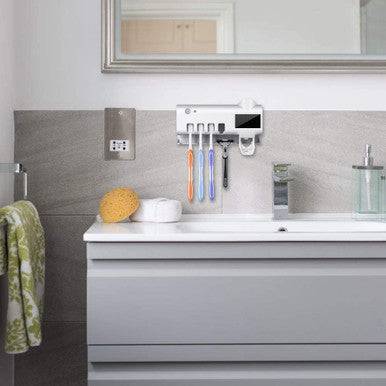 Intelligent Wall-Mounted Toothbrush Steriliser with UV & Solar Charging - Mega Cart