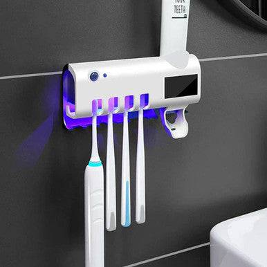 Intelligent Wall-Mounted Toothbrush Steriliser with UV & Solar Charging - Mega Cart