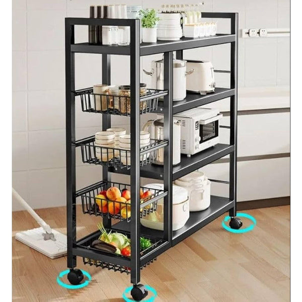 Kitchen Utility Trolley with Shelves