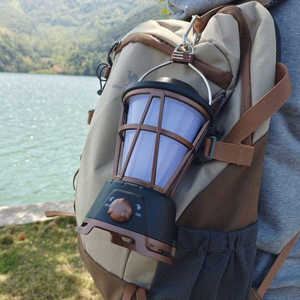 LED Camping Lantern with Flickering Flame - Mega Cart