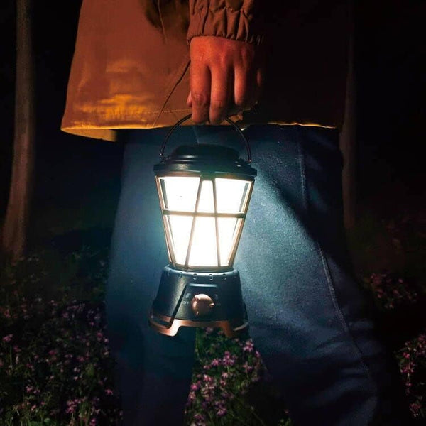 LED Camping Lantern with Flickering Flame - Mega Cart