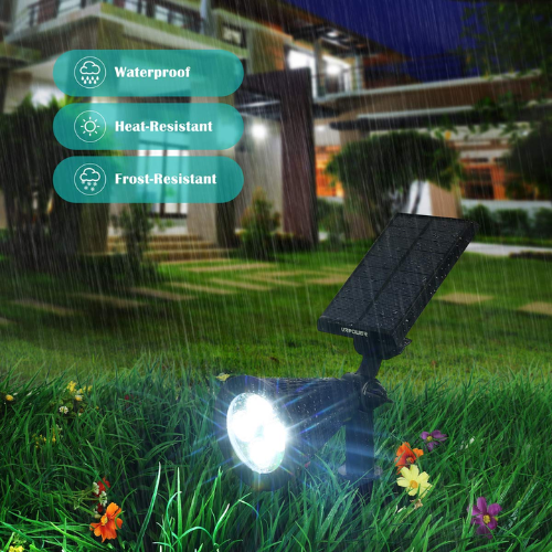 LED Solar Spotlight With Ground Spike - Mega Cart