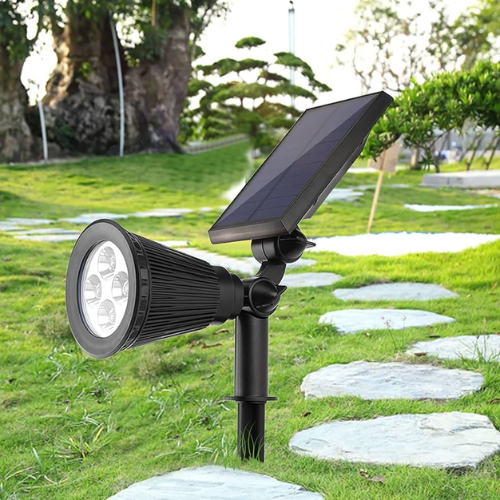 LED Solar Spotlight With Ground Spike - Mega Cart