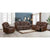 Luxurious PrimeNest Rhyme Recliner Lounge Suite - Brown Leather - Mega Cart