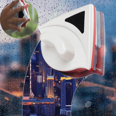 Magnetic Double-Sided Glass Window Cleaner Brush with Safety Rope - Mega Cart