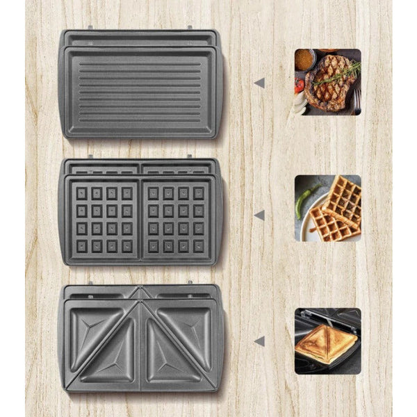 Multi-Plate Sandwich Maker for Grilling & Toasting - Mega Cart