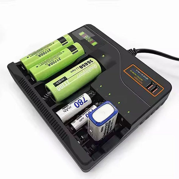 Multi Slot Battery Charger for Rechargeable Batteries - Mega Cart