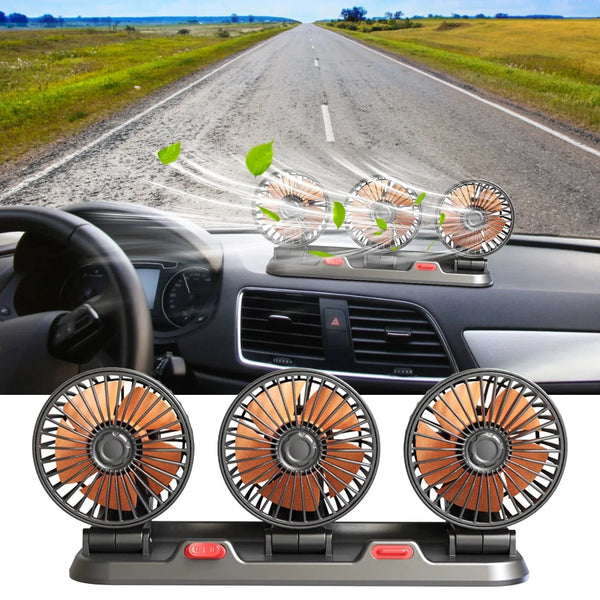 Multifunctional Three Head Electric Fan - Mega Cart