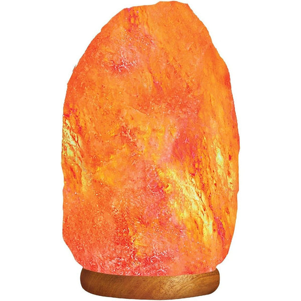 Natural Himalayan Salt Lamp with Wooden Base - Mega Cart