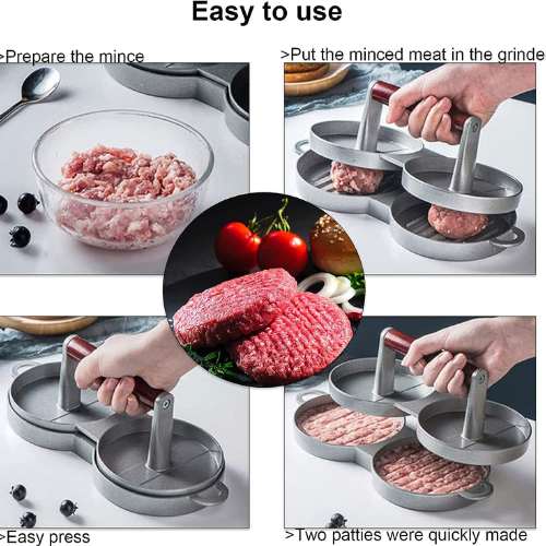 Non-Stick Double Burger Press - Mega Cart