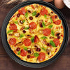 Non-stick Perforated Pizza Pan - Carbon Steel, Dishwasher Safe - Mega Cart