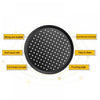 Non-stick Perforated Pizza Pan - Carbon Steel, Dishwasher Safe - Mega Cart