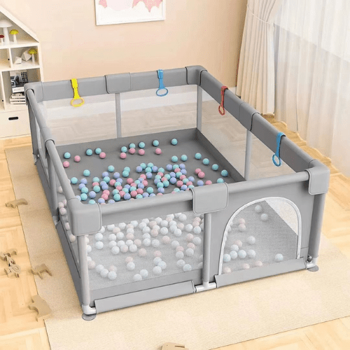 Portable Baby Playpen with Breathable Mesh Walls - Mega Cart