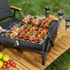 Portable BBQ Grill with Smoker for Outdoor Cooking - Mega Cart