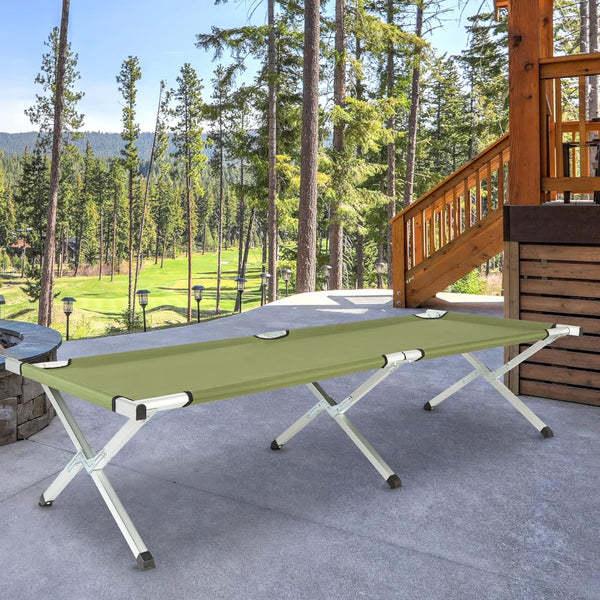 Portable Folding Camping Cot with Carry Bag - Mega Cart