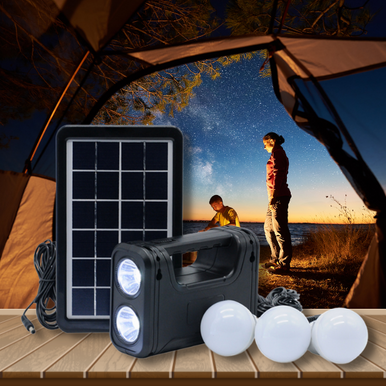 Portable Home Solar Lighting & Charging System GD-8017 - Mega Cart