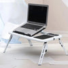 Portable Laptop Desk with USB Cooling Fans and Adjustable Height - Mega Cart