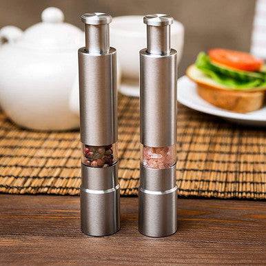 Premium Stainless Steel Salt & Pepper Grinder - Adjustable Coarseness - Mega Cart