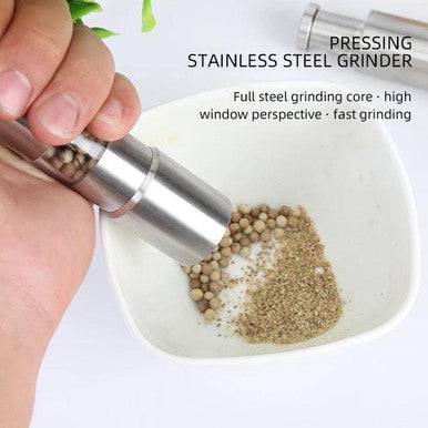 Premium Stainless Steel Salt & Pepper Grinder - Adjustable Coarseness - Mega Cart