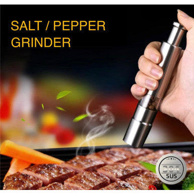 Premium Stainless Steel Salt & Pepper Grinder - Adjustable Coarseness - Mega Cart